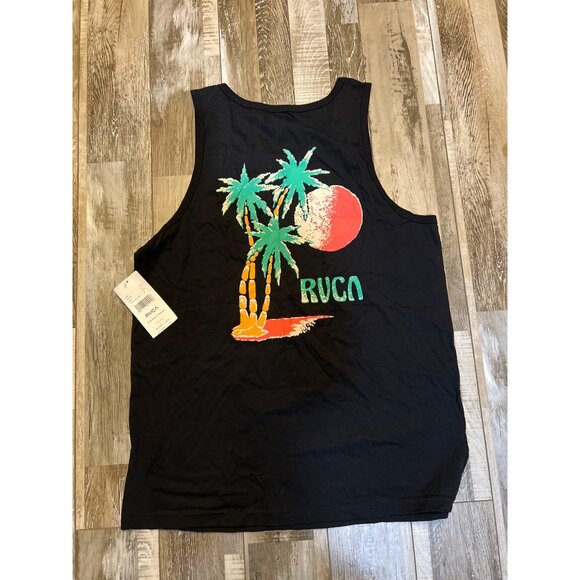 RVCA Mens Tourist Trap Tank Top Black, Medium - Picture 4 of 5